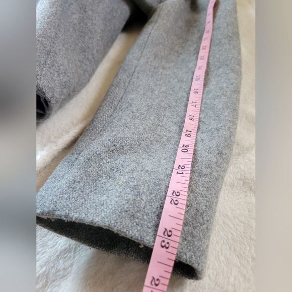 Mario De Pinto | MDP | Chic Gray VTG Double-Breasted Wool Blend Peacoat - Picture 11 of 12